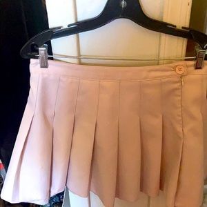 Pink Pleated Skirt